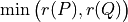 \min\big(r(P),r(Q)\big)