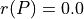 r(P) = 0.0