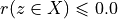 r(z \in X) \leqslant 0.0