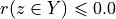 r(z \in Y) \leqslant 0.0