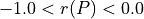 -1.0 < r(P) < 0.0