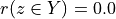 r(z \in Y) = 0.0